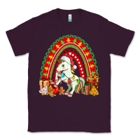 Plum Christmas Unicorn Rainbow Classic Tee - FaDigitalArtStudio