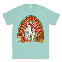 Seafoam Christmas Unicorn Rainbow Classic Tee - FaDigitalArtStudio