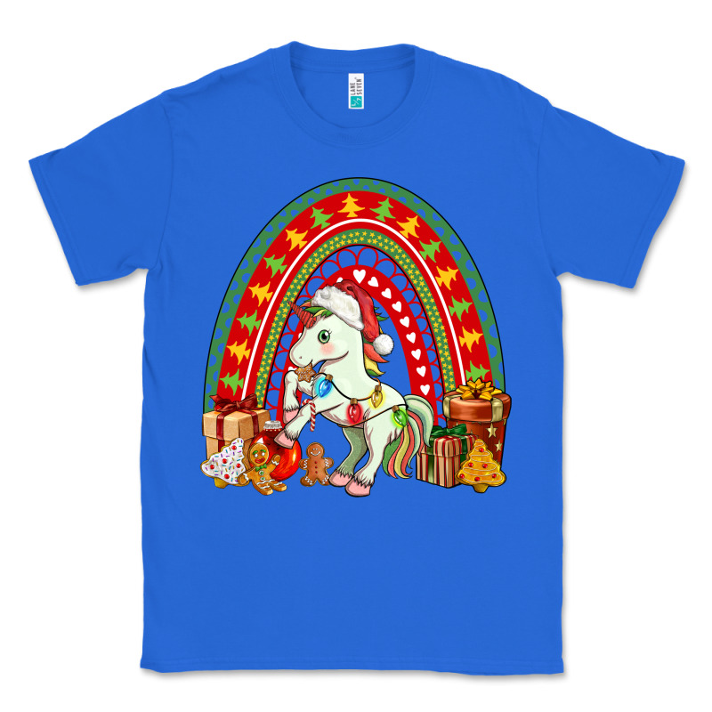 Christmas Unicorn Rainbow Classic Tee by FaDigitalArtStudio | Teevron