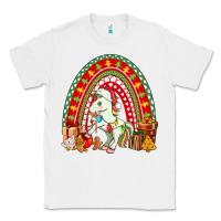 White Christmas Unicorn Rainbow Classic Tee - FaDigitalArtStudio