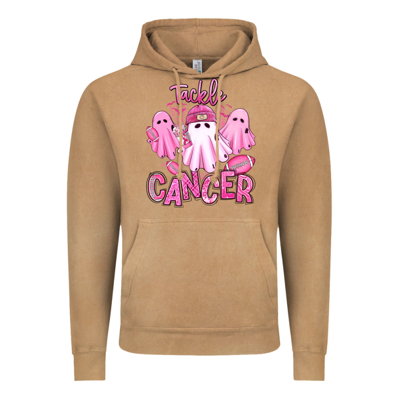 Tackle Cancer Halloween Ghosts American Football Vintage Hoodie by RanaPortraitStore | Teevron
