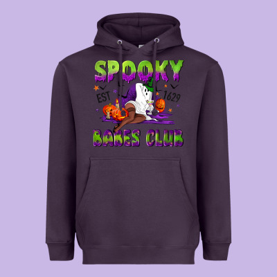 Spooky Babes Club Heavyweight Hoodie Designed By Nancycooperartshop