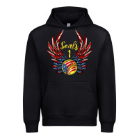 Black angel wings softball Urban Hoodie - Jasminsmagicworld