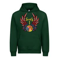 Forest Green angel wings softball Urban Hoodie - Jasminsmagicworld