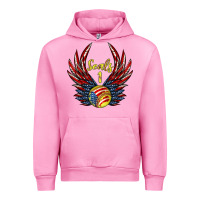 Fuchsia Pink angel wings softball Urban Hoodie - Jasminsmagicworld