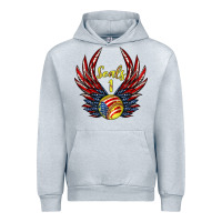 Heather Grey angel wings softball Urban Hoodie - Jasminsmagicworld