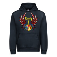 Navy angel wings softball Urban Hoodie - Jasminsmagicworld