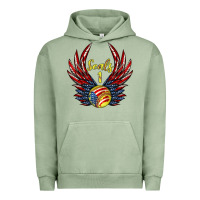 Pigment Oil Green angel wings softball Urban Hoodie - Jasminsmagicworld