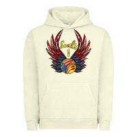 Pigment Pistachio angel wings softball Urban Hoodie - Jasminsmagicworld