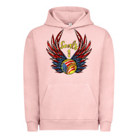 Pigment Salmon angel wings softball Urban Hoodie - Jasminsmagicworld