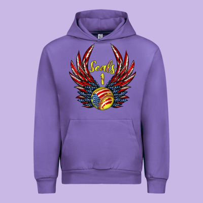 Angel Wings Softball Urban Hoodie Designed By Jasminsmagicworld