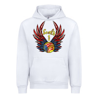 White angel wings softball Urban Hoodie - Jasminsmagicworld