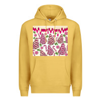 Antique Gold pink christmas tree cakes Premium Hoodie - MaliasSmallBusiness