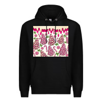Black pink christmas tree cakes Premium Hoodie - MaliasSmallBusiness