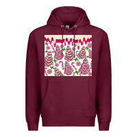 Burgundy pink christmas tree cakes Premium Hoodie - MaliasSmallBusiness