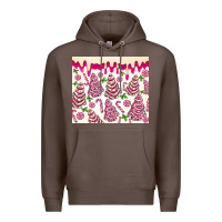 Coffee pink christmas tree cakes Premium Hoodie - MaliasSmallBusiness
