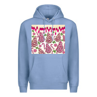 Colony Blue pink christmas tree cakes Premium Hoodie - MaliasSmallBusiness