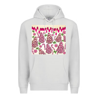 Dove Grey pink christmas tree cakes Premium Hoodie - MaliasSmallBusiness