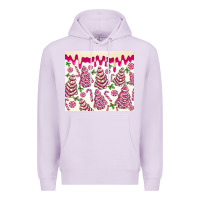 Lilac pink christmas tree cakes Premium Hoodie - MaliasSmallBusiness
