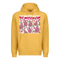 Mustard pink christmas tree cakes Premium Hoodie - MaliasSmallBusiness