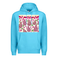 Ocean Blue pink christmas tree cakes Premium Hoodie - MaliasSmallBusiness