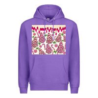 Purple pink christmas tree cakes Premium Hoodie - MaliasSmallBusiness