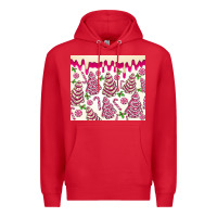 Red pink christmas tree cakes Premium Hoodie - MaliasSmallBusiness