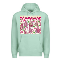 Seafoam pink christmas tree cakes Premium Hoodie - MaliasSmallBusiness