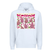 White pink christmas tree cakes Premium Hoodie - MaliasSmallBusiness
