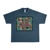 Midnight Navy aztec background with gemstone and cowhide Urban Heavy Tee - RanaPortraitStore