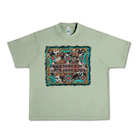 Oil Green aztec background with gemstone and cowhide Urban Heavy Tee - RanaPortraitStore