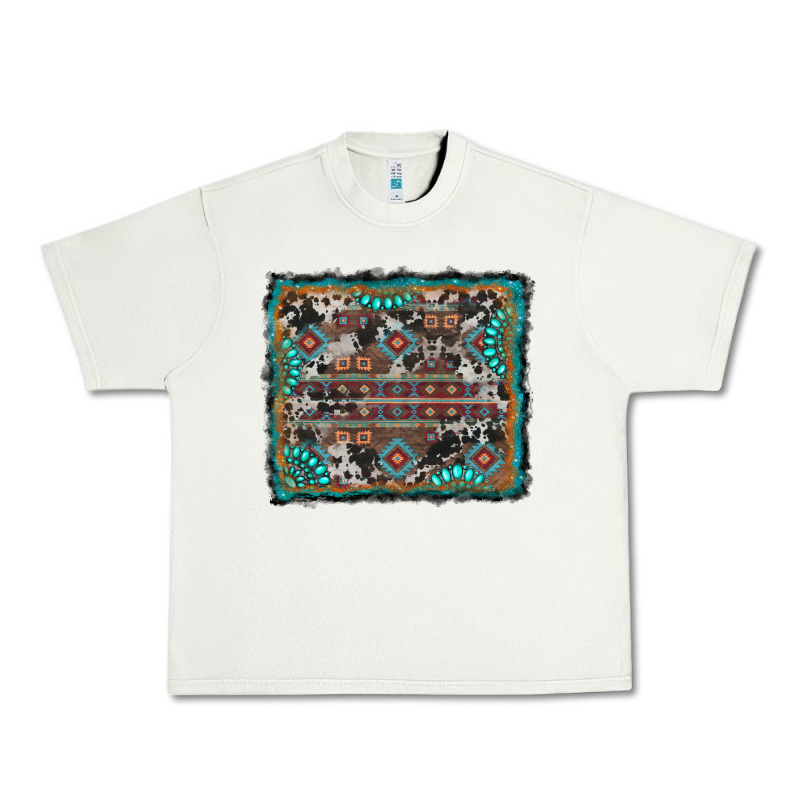 Aztec Background With Gemstone And Cowhide Urban Heavy Tee by RanaPortraitStore | Teevron