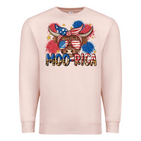 Pale Pink moo rica Premium Sweatshirt - MaliasSmallBusiness