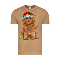 Vintage Camel toy poodle with christmas lights Vintage Tee - RanaPortraitStore