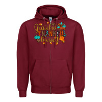 Burgundy grateful thankful blessed Zipper Hoodie - JahusDesignShop