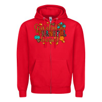 Red grateful thankful blessed Zipper Hoodie - JahusDesignShop