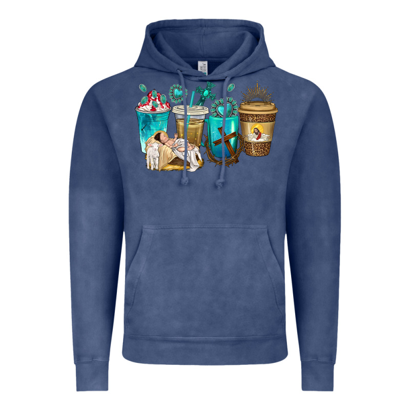 Jesus Coffee Cups Vintage Hoodie by texasbilliewilder | Teevron