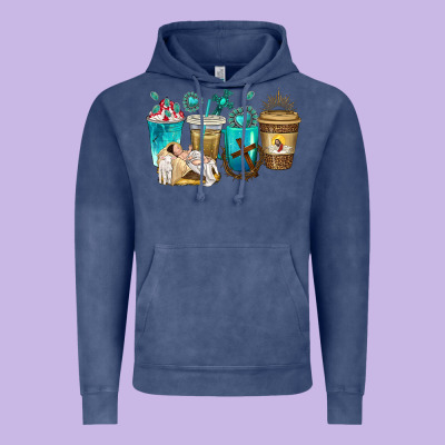Vintage Hoodie jesus coffee cups