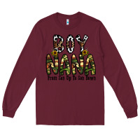 Burgundy boy nana from son up to son down Long Sleeve Tee - CowhideDigitalArt