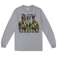 Heather Grey boy nana from son up to son down Long Sleeve Tee - CowhideDigitalArt