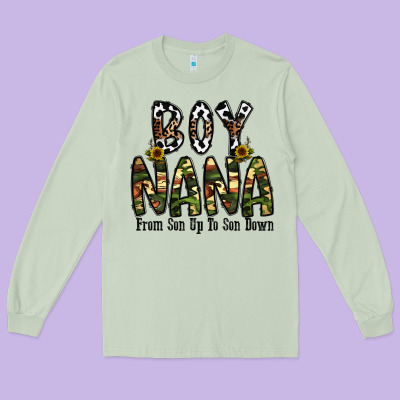 Boy Nana From Son Up To Son Down Long Sleeve Tee Designed By Cowhidedigitalart