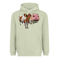 Matcha cute simmental cow Heavyweight Hoodie - LillyAllenDesigns