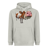 Moon Dust cute simmental cow Heavyweight Hoodie - LillyAllenDesigns