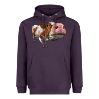 Plum cute simmental cow Heavyweight Hoodie - LillyAllenDesigns