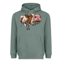 Sage cute simmental cow Heavyweight Hoodie - LillyAllenDesigns