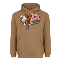 Toasted Coconut cute simmental cow Heavyweight Hoodie - LillyAllenDesigns