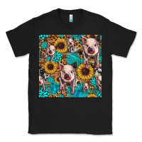 Black cute pig with patches seamless pattern Classic Tee - HRA Design Shop