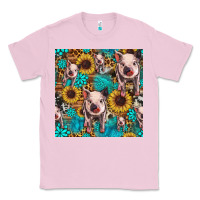 Bubblegum Pink cute pig with patches seamless pattern Classic Tee - HRA Design Shop