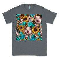 Charcoal Heather cute pig with patches seamless pattern Classic Tee - HRA Design Shop