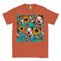 Copper cute pig with patches seamless pattern Classic Tee - HRA Design Shop
